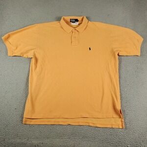 Ralph Lauren Polo Shirt Mens XL Orange Pony Casual Short Sleeve *